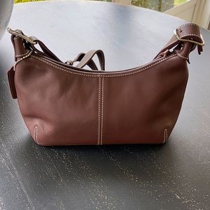 Coach Small Brown Leather Hobo Bag